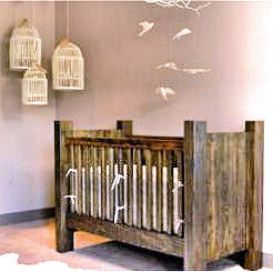 Rustic homemade wooden baby crib plans blueprints