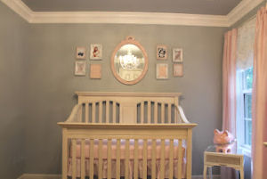 Sweet elegant nursery for a baby girl