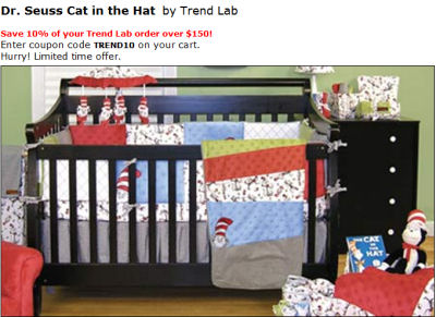 Dr dr. Seuss cat in the hat baby nursery crib bedding set pictures decor decorations
