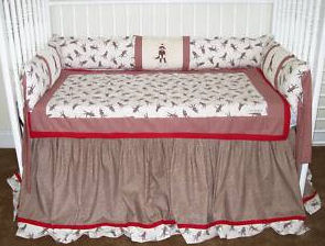 sock monkey crib mobile baby nursery bedding set custom quilt blanket