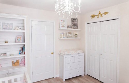 Blush pink and white southwestern baby girl nursery room decor ideas