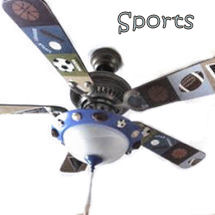 Baseball basketball football soccer sports theme nursery ceiling fan blades