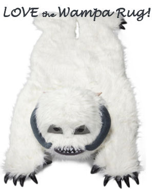 Star Wars themed baby nursery Wampa area rug