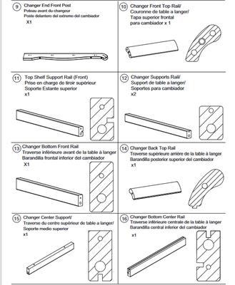 Storkcraft Portofino Crib Parts and Owner's Assembly Instructions Manual Diagram