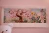 Watercolor wall mural painting.  Inspiration for butterfly nursery theme for a baby girl