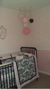 Our baby girl's elegant white, pink and black princess nursery.