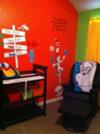 Dr Seuss baby room with blue, green, orange, yellow nursery wall paint