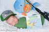 Adorable Baby Photo with a Curious George Fishing Theme