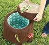 Wool Forest Theme Mushroom Nursery Ottoman 