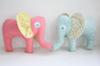 Homemade, stuffed elephant baby toys perfect for an elephant baby shower theme.