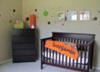 Benjamin's Personalized Green and Brown Polka Dots Nursery Decor with a Cute Splash of Bright Orange