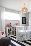 Mila's contemporary nursery designed by is edgy and adorable with an underlying musical influence.