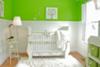 Our Baby's Nursery with Lime Green and White Walls and Decor