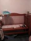 JC Penny Spindle Convertible Sleigh Wooden Baby Crib Product # 343-8200 PTD