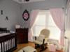 Baby Girl's Pink and Gray Nursery Wall Painted with Valspar Signature Paint Color