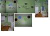 Shared Green Blue and Black Polka Dots Baby Nursery Design Ideas