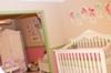 Sweet Pink and Lime Green and Antique White Baby Girl Nursery Pictures  