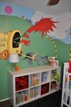 Painting the Lorax trees and scenery in the baby's Seuss nursery took a very long time!