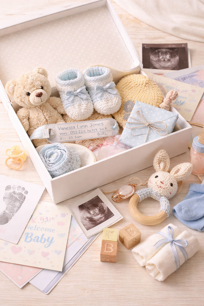 baby time capsule ideas contents memory boxes plaques
