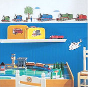 Thomas the Train baby nursery wall stickers and decals for a boys Thomas the Tank Engine room theme