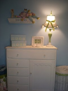 White cottage style nursery chest of drawers dresser