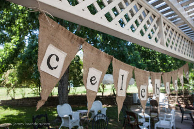 Burlap baby shower banner