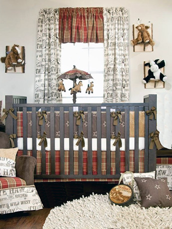 DIY Western baby nursery theme decorating ideas for a baby boy cowboy horse cow