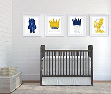 Where the Wild Things Are baby nursery theme items wall art prints