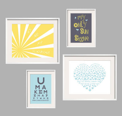 You Are My Sunshine Art prints gallery wall prints
