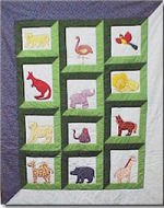 zoo animal patchwork jungle baby quilt pattern