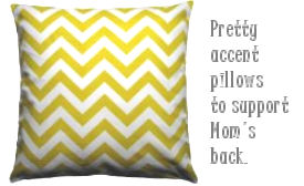 Yellow and white chevron stripes throw pillow for the nursery